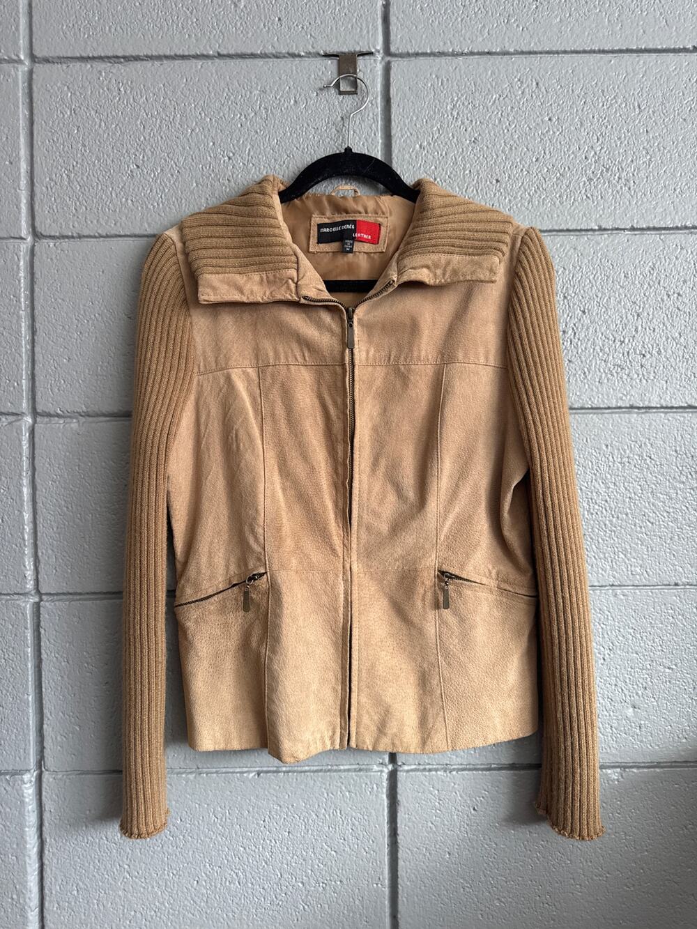 Vintage Y2K Marcelle Renee 100% Suede Sweater Jacket size M